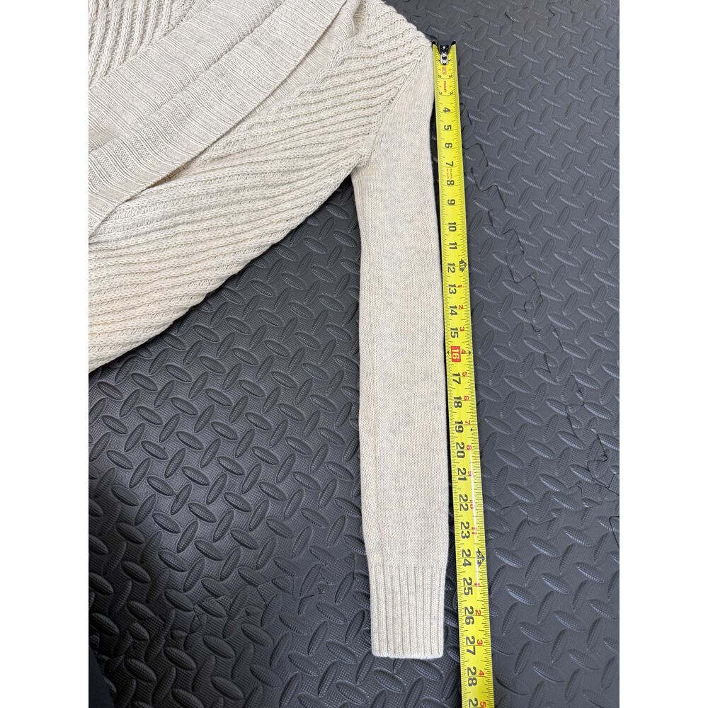 Vince Natural Fiber Open Cardigan Neutral Yak Wool Chunky Knit XS Quiet Luxury - Picture 8 of 9